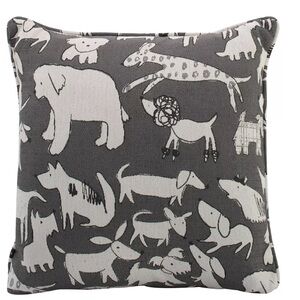 Dog print throw pillow Raymour & Flanigan